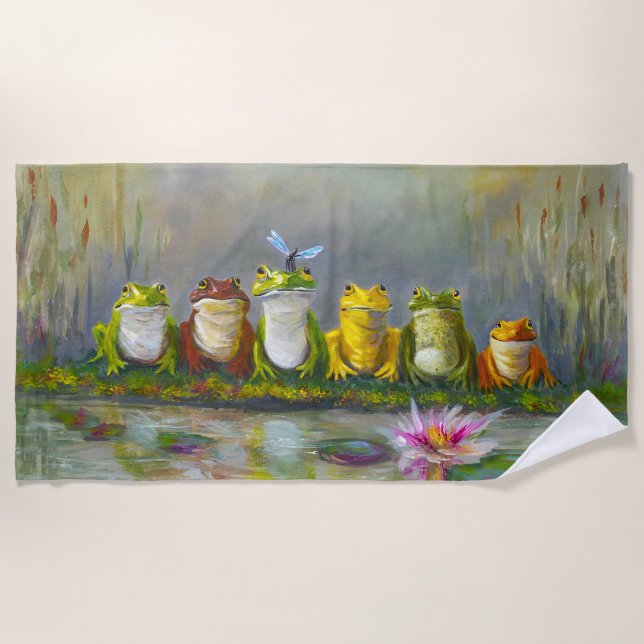 Toalla De Playa Río Ribbit (Anverso)