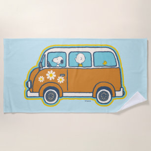 Toalla De Playa Road Trippin Peanuts Road Trip Van
