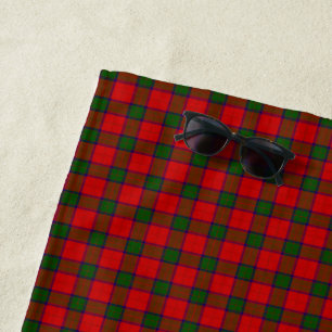Toalla De Playa Robertson tartan platillo rojo