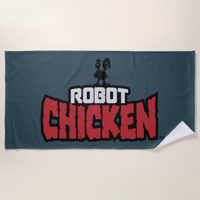 Toalla De Playa Robot Chicken Logo (Anverso)