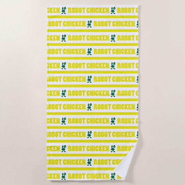 Toalla De Playa Robot Chicken Stripe Pattern (Anverso)