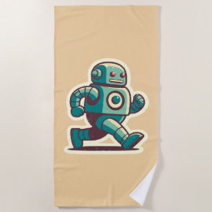 Toalla De Playa Robot Runner