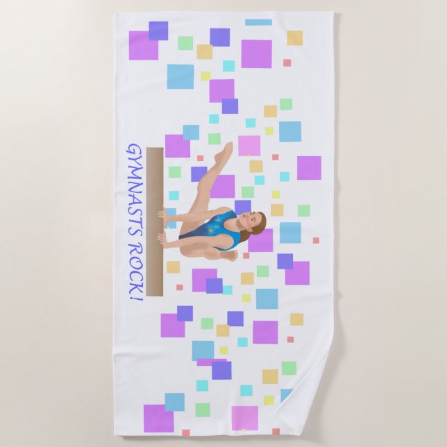 Toalla De Playa ¡Rock de los gimnastas!  Bebida de balance (Anverso)