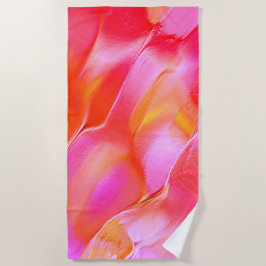 Toalla De Playa Rock rosa y pulido naranja
