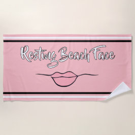 Toalla De Playa Rodeando la cara de la playa "Litros" rosados y ne