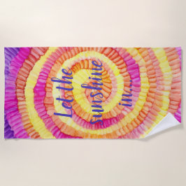 Toalla de playa Rodillo amarillo, rosa, Naranja