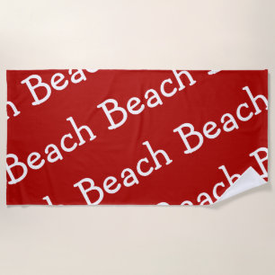 Toalla De Playa Rojo y blanco del modelo de la playa