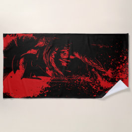 Toalla De Playa Roman Warrior Helmet Silhouette Art