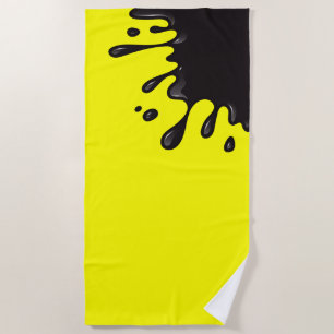Toalla De Playa Ropa negra en amarillo