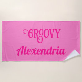 Toalla De Playa Rosa caliente personalizado