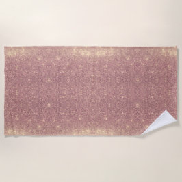 Toalla De Playa Rosa Galaxy Faux Space Sparkle