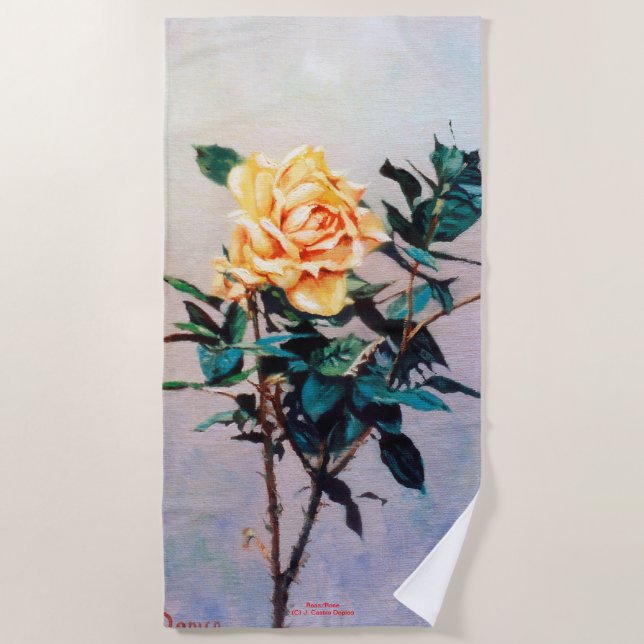 Toalla De Playa Rosa/Rose (Anverso)