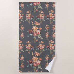 Toalla De Playa Rosa victoriano y Lily Bouquet
