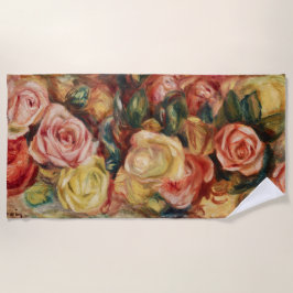 Toalla De Playa Rosas (1912) de Pierre-Auguste Renoir