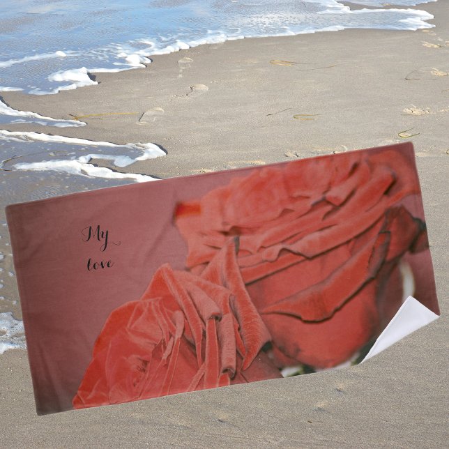 Toalla De Playa Rosas rojas como el terciopelo (Subido por el creador)