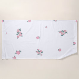 Toalla De Playa Rosas rosadas lindas