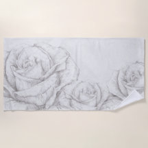 Rosas Vintage Florales Gris Decorativo