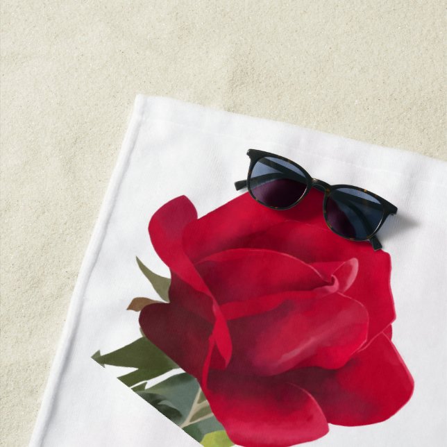 Toalla De Playa Rose rouge - Red rose  (In situ)