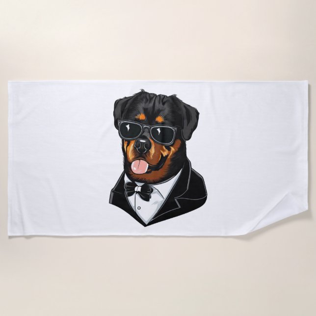 Toalla De Playa Rottweiler The Bodyguard (Anverso)
