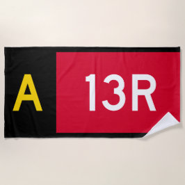 Toalla De Playa Rótulo A13R del punto de sujeción