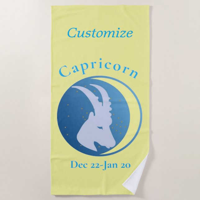 Toalla De Playa Rótulo de Capricorn Thunder_Cove (Anverso)