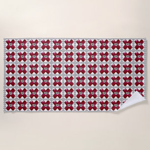 Toalla De Playa Ruby Diamond Art, rojo