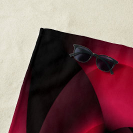 Toalla De Playa Ruby Red Black Petal
