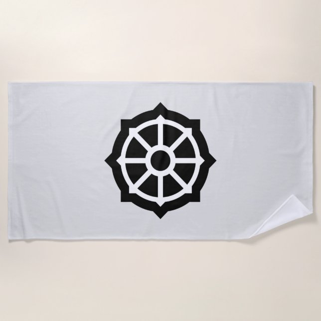 Toalla De Playa Rueda de Dharma (Budismo, hinduismo) (Anverso)