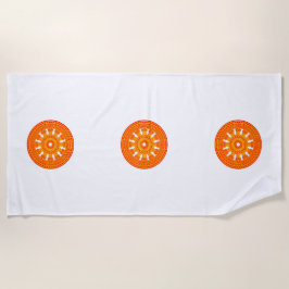 Toalla De Playa Rueda roja de Dharma (arte budista)