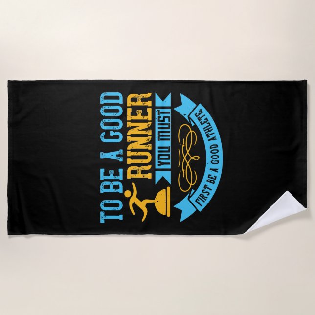 Toalla De Playa Running - To be a good runner (Anverso)