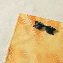 Toalla De Playa Rustic mango yellow like textured painting