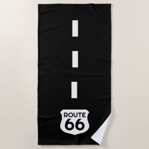 Toalla De Playa Ruta 66 señalización de la autopista personalizado
