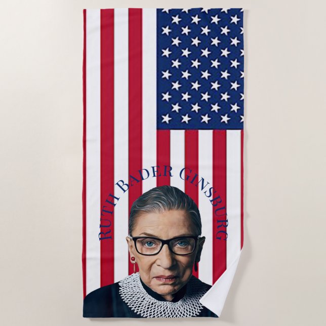 Toalla De Playa Ruth Bader Ginsburg (Anverso)