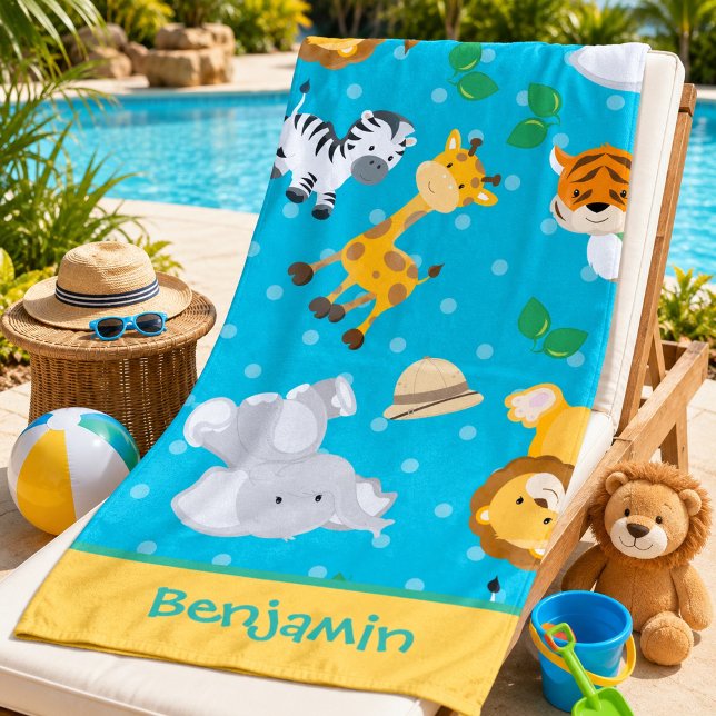 Toalla De Playa Safari Splash para niños  (Subido por el creador)