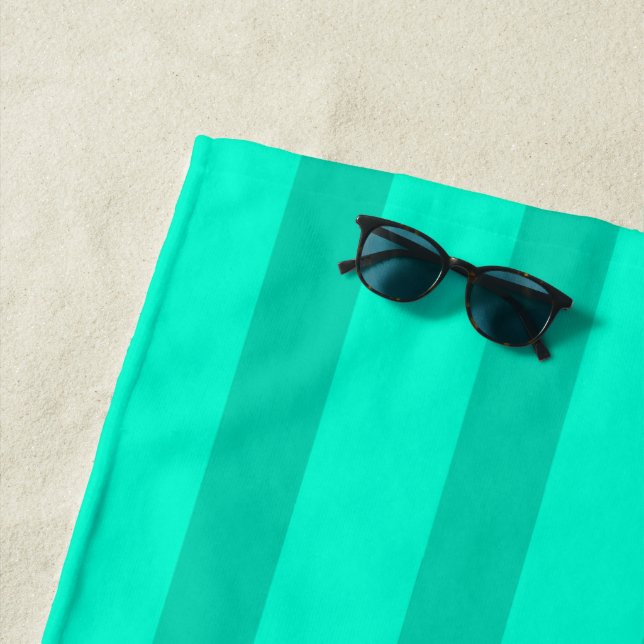 Toalla De Playa Sage Green Stripes  (In situ)