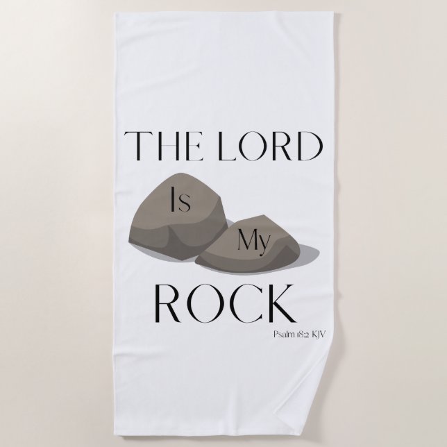 Toalla De Playa Salmo 18:2 Escritura Biblia Cita KJV (Anverso)