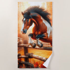 Toalla De Playa Saltando Caballo