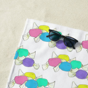 Toalla De Playa Saltwater Taffy Boardwalk Candy Shop Store Sweets