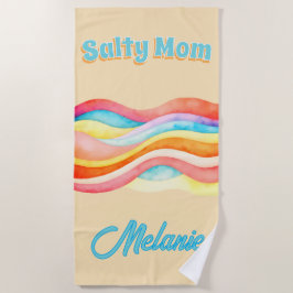 Toalla De Playa Salty Mom Coastal Summer Vibes
