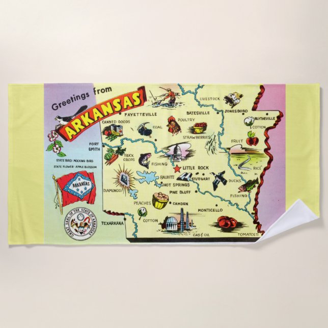 Toalla De Playa Saludos desde Arkansas (Anverso)