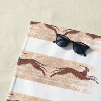 Toalla De Playa Saluki Greyhound