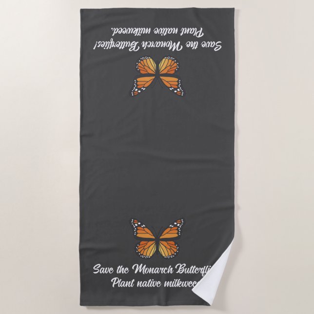 Toalla De Playa Salvar la Mariposa Monarca (Anverso)