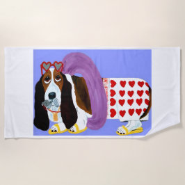 Toalla De Playa Salvavidas Basset Hound