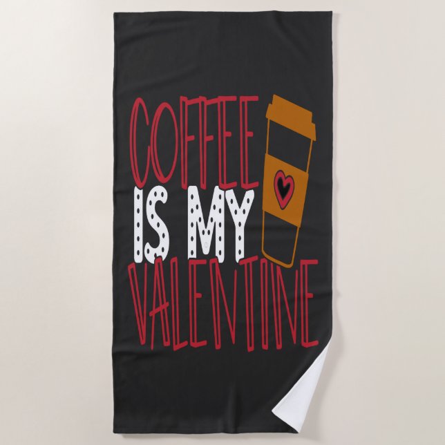 Toalla De Playa San Valentín de viajes de familia moderna (Anverso)