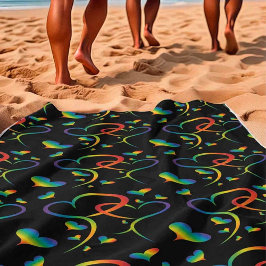 Toalla De Playa San Valentín del Orgullo del Arcoíris
