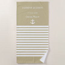 Sand White Personalized Destination Wedding Favor