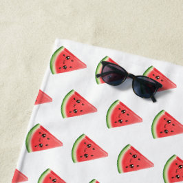 Toalla De Playa Sandía Fruta Divertida Personalizada de Verano