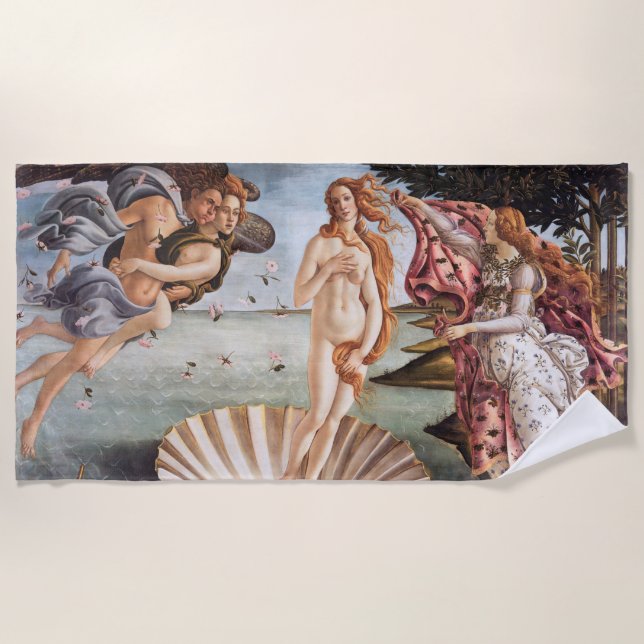 Toalla De Playa Sandro Botticelli - Nacimiento de Venus (Anverso)