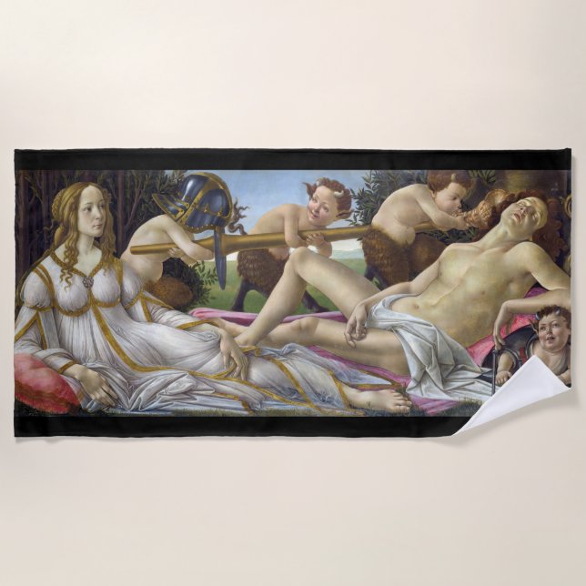 Toalla De Playa Sandro Botticelli - Venus y Mars (Anverso)