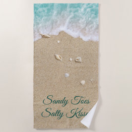 Toalla De Playa Sandy Toes Salty Kiss Turquoise Beach Waves